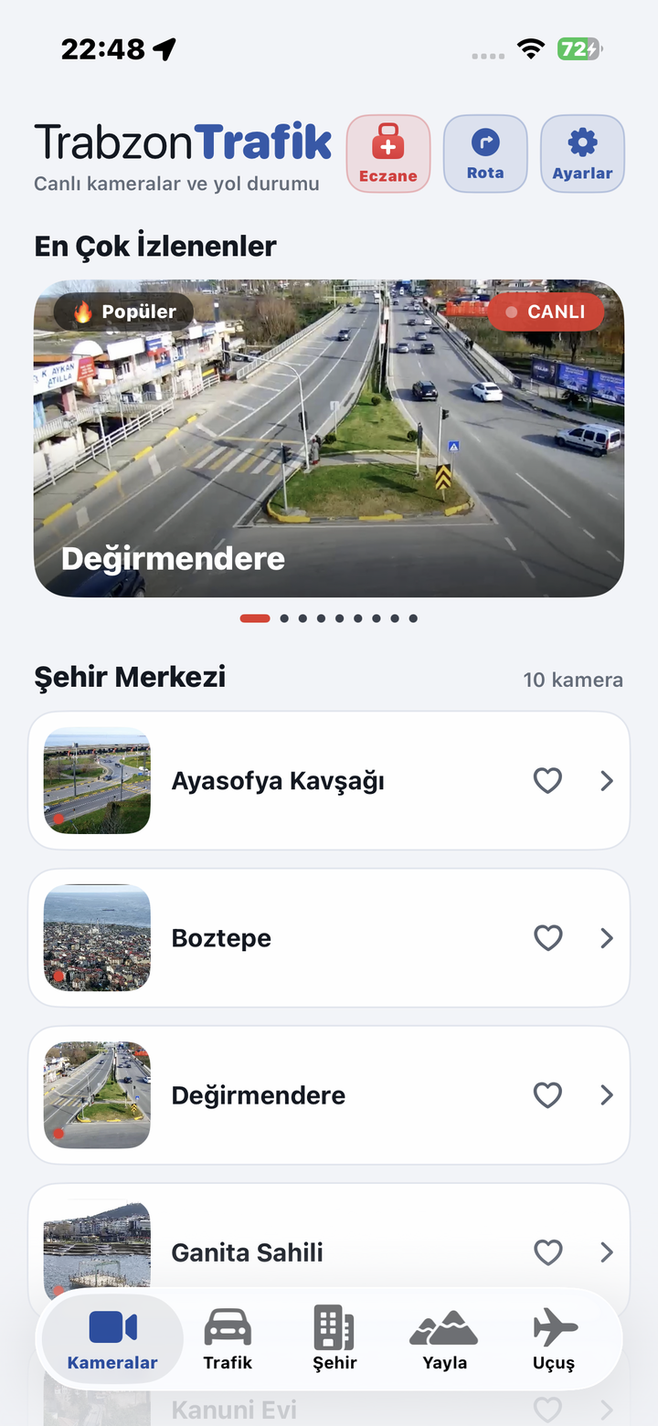 Trabzon canlı kameralar listesi
