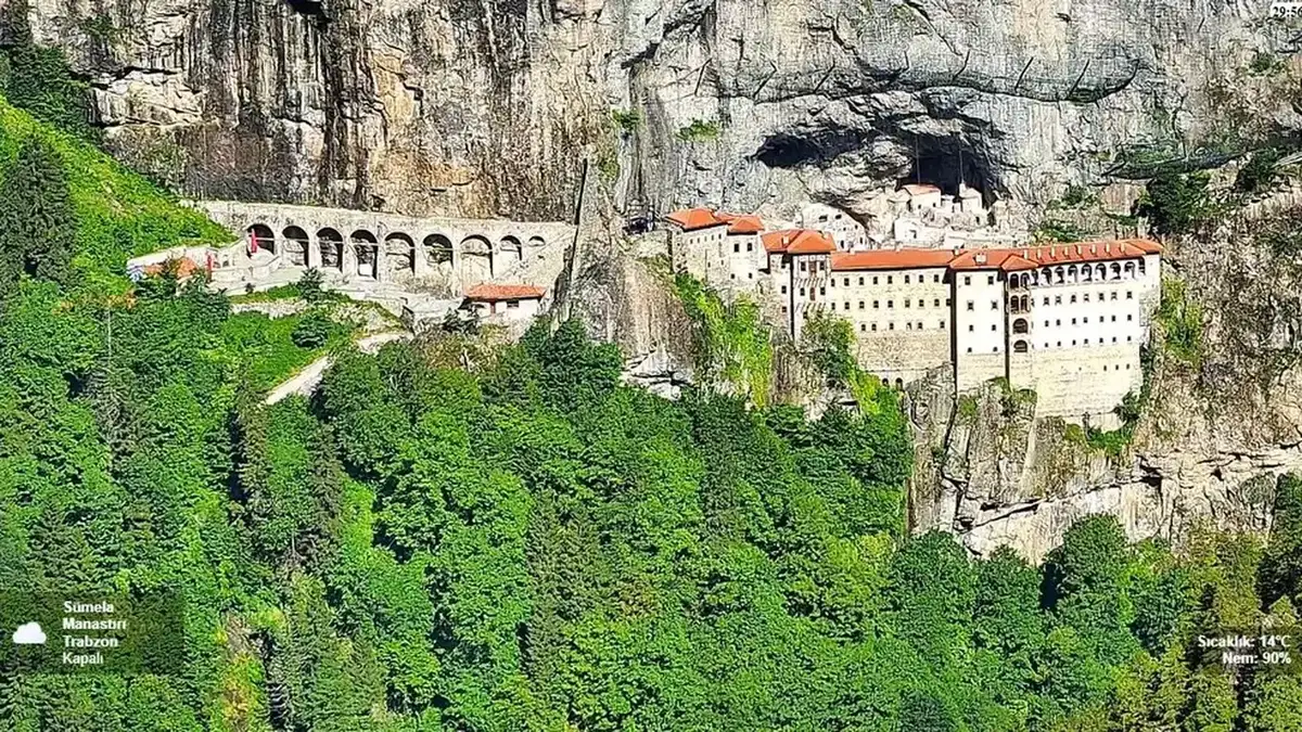 Sümela Manastırı kamera görüntüsü